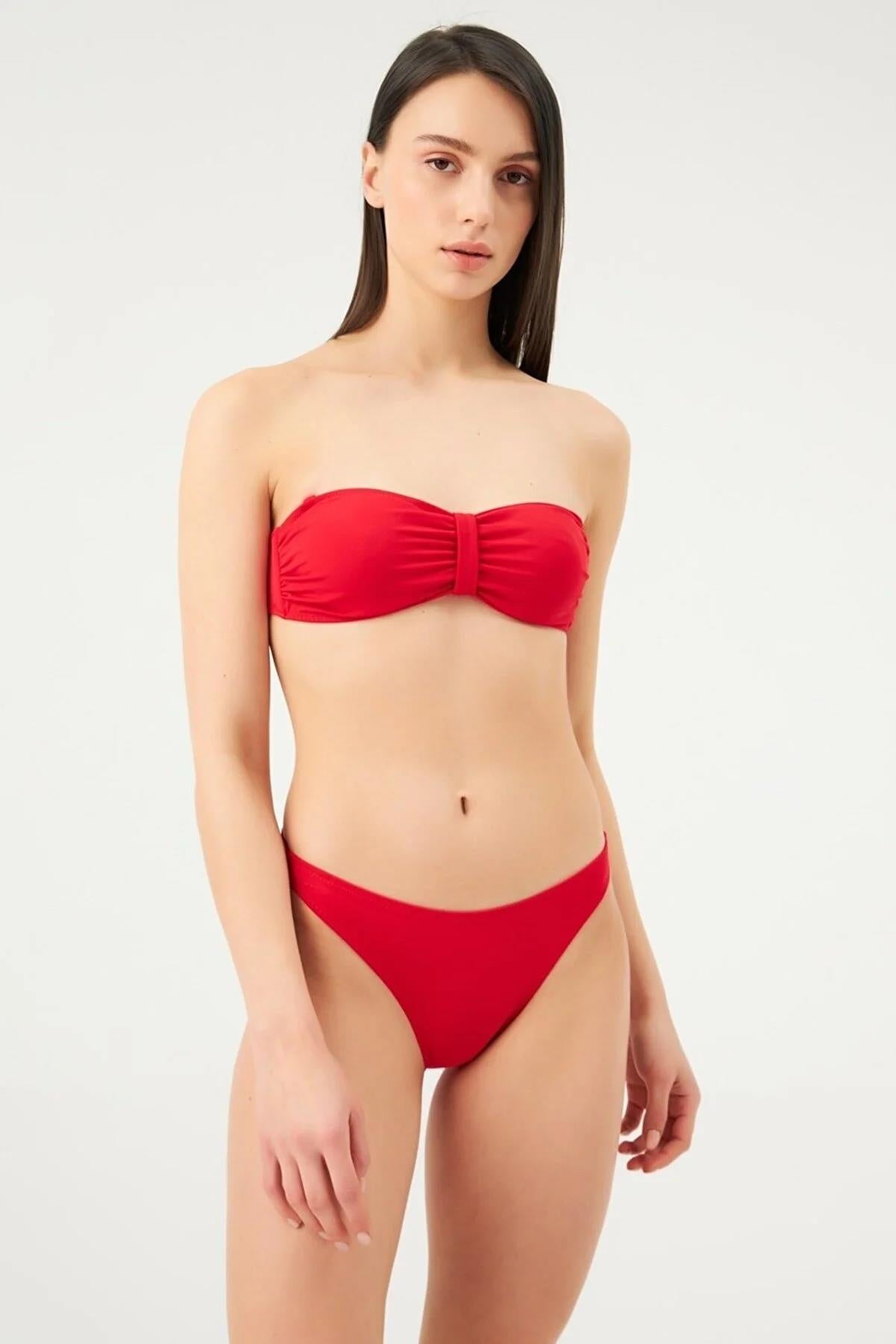 Eros 2503 Kırmızı Straplez Bikini Üstü