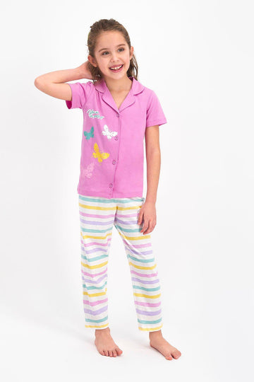 Roly Poly 2468 Pembe Renk Kız Çocuk Pijama Takımı