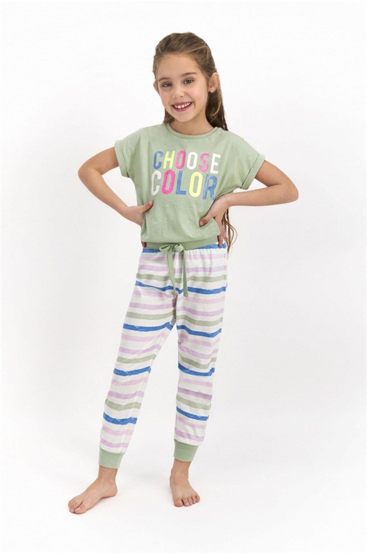 Roly Poly 2466 Mint Renk Kız Garson Pijama Takımı