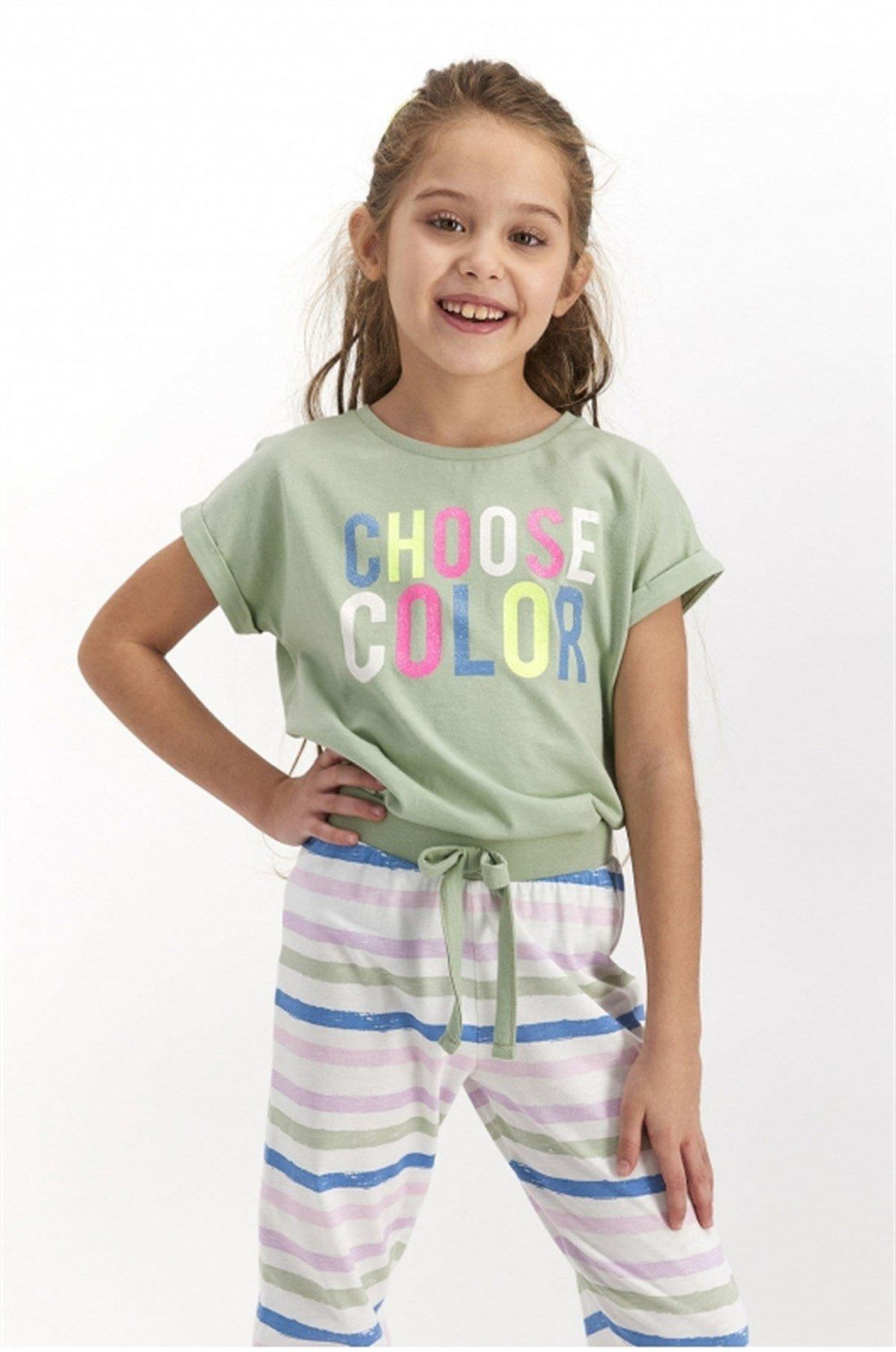 Roly Poly 2466 Mint Renk Kız Garson Pijama Takımı