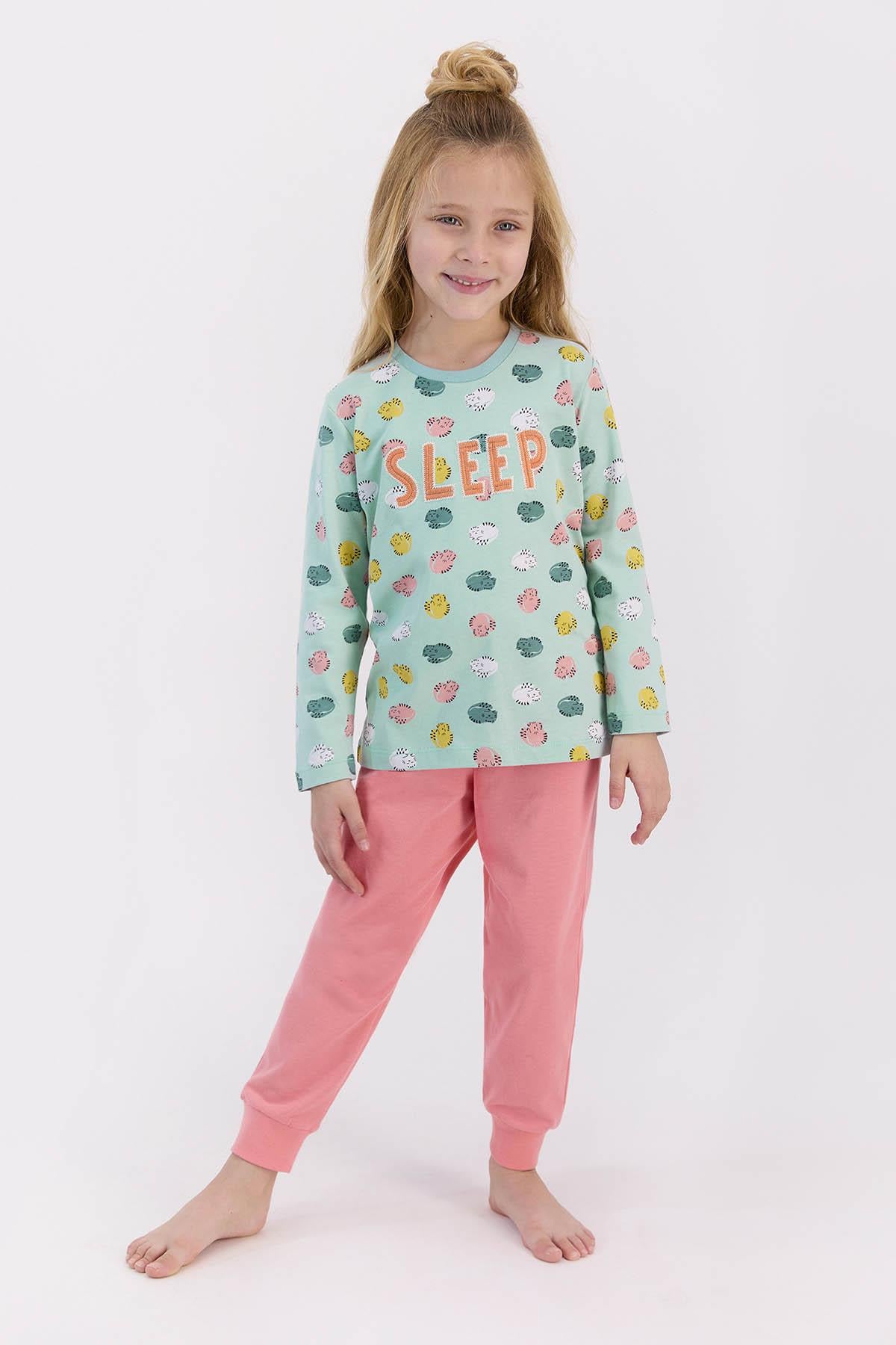 Roly Poly 2561 Mint Kız Garson Pijama Takımı Pijama Takımı